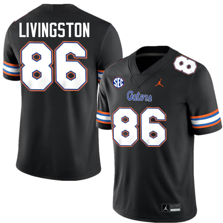 #86 Tony Livingston Gators Jersey,Florida Gators College Football Jerseys Stitched-Black  #86 Tony Livingston Gators Jersey,Florida Gators College Football Jerseys Stitched-Black